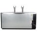 A large black Beverage-Air kegerator with silver taps.
