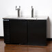 a black cabinet with two doors