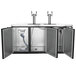 A black Beverage-Air wine dispenser with two taps on the right side.