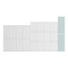 A green and white Regency wire shelving grid with drop mat shelf liner.