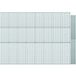 A white grid of metal shelves.