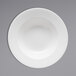 A white Fortessa Ilona wide rim pasta bowl.