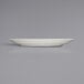 A white rectangular Fortessa Caldera china plate.