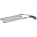 A black electric heating element with a cord attached.
