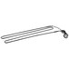 A black electric heating element with black wires and rods.
