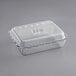 A clear plastic Choice deli crock with a clear lid.