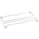 A pair of metal brackets with metal slides.