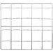A white metal grid with many rows of tilted squares.