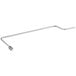 A long thin stainless steel rod with a white background.