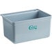 A gray Choice polyethylene trash can with a lid.