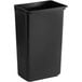 A black plastic bin with a lid.