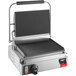 A Vollrath Cayenne Panini-Style Sandwich Press on a stainless steel counter.