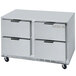 Beverage Air UCRD48A-4 48 inch Compact Undercounter Refrigerator with 4 Drawers - 13.9 Cu. Ft.