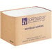A brown cardboard box with Hoffmaster FashnPoint white beverage napkins inside.