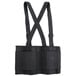 a black suspenders with a cross