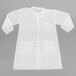 A Cordova white disposable polypropylene lab coat on a gray background.