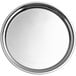 An Acopa round stainless steel catering tray.