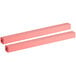 A pair of pink metal crossbars.