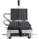 a close-up of a waffle iron