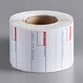 a roll of labels