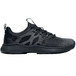 A black and grey Shoes For Crews Heather II athletic shoe.