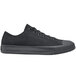 A black Shoes For Crews Delray casual shoe with laces.
