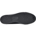 A close-up of a black Shoes For Crews Delray non-slip shoe with a black sole.
