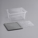 A clear plastic Vigor food container with a clear lid and a tray.