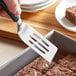 a close up of a piece of food