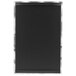 A black rectangular menu board with a silver border.