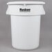 A white plastic Continental ingredient storage bin with a flat top lid and black text that reads "Huskee"