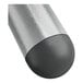 A close up of a Lancaster Table & Seating Harbor Gray metal table leg.