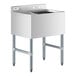 A Regency stainless steel underbar sink with a left drainboard.