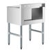 A stainless steel underbar sink with a left drainboard.