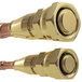 close-up of a gold connector