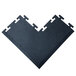 A black square rubber interlocking corner mat.