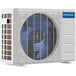A white and blue MRCOOL ductless mini-split machine with blue and black design.