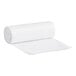 A roll of clear Lavex Pro trash bags on a white background.