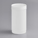 A white plastic container with a white lid.