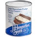 A white and blue #10 can of J. Hungerford Smith Cold Fudge for ice cream.