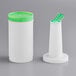 A white plastic container with a green spout and cap.