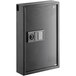 A black steel 360 Office Furniture wall mount key cabinet safe with electronic keypad lock.