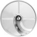 A close-up of a Nemco 7/32" Slicing Disc for food processors, a circular metal object with a hole in the center.