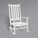 A white POLYWOOD Vineyard rocking chair.