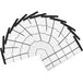 A group of black and white windowpane patterned Monarch Brands kitchen towels.
