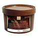 A brown plastic container of Cacao Barry Ivoire Pate a Glacer Compound Coating with a label.