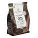 A bag of Callebaut Recipe 811 dark chocolate callets.