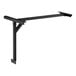 A black metal cantilever table base designed for supporting tabletops.