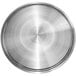 a close-up of a circular metal surface