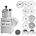 A Robot Coupe CL50 Ultra food processor with 9 circular discs.